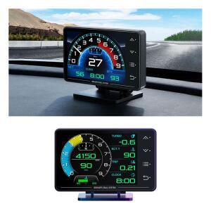 XS 게이지 OBD2+ GPS 헤드업 디스플레이 HUD 터보차저 오일 압력 온도 G 값 자이로스코프 속도계 자동차 미