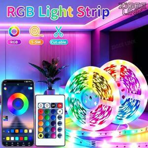 LED 스트립 라이트 스마트 앱 원격 제어 RGB 자가 접착식 플렉시블 리본 다이오드 램프 테이프 TV 게임룸