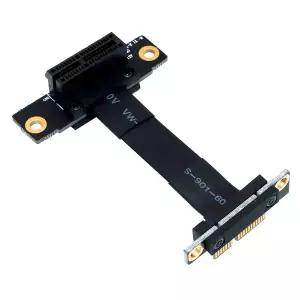 PCIE X1 라이저 케이블 듀얼 90도 직각 PCIe 3.0 x1 - x1 연장 케이블 8Gbps PCI Express 1x 라이저 카드