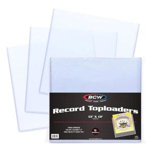 BCW 12인치 비닐 레코드 탑로드 홀더 - 5팩 | 11MM 두께 견고한 PVC 더블 LP 앨범 프로텍터 슬리브 및 가방과 호환 필수 보관 디스플레이 솔루션 p7T