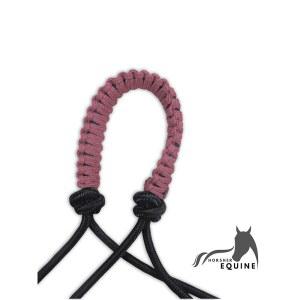 말을 위한 HOSHER EQUINE 프리미엄 땋은 있는 택을 승마 웨스턴 강력한 타이 조절식 로프 홀터, 나일론 경량 트레일 헤드칼라 핸드 말 라이딩, 및 매듭이 내구성
