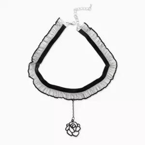 [골드스마일]D 초커 장미 목걸이 레이스