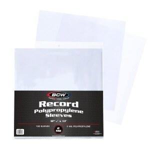 BCW 33 RPM 레코드 슬리브 - 100 CT | 폴리프로필렌 비닐 아우터 두께 2백만 앨범 보호대 qRO