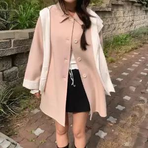 마요 하프 모직 커프스 코트 부드러운 여성모직코트 레이스 UNO1