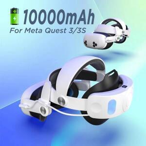 Meta Quest 3/3s 교체용 엘리트 스트랩 PD18W 충전 강화 플레이타임 휴대용 케이스용 10000mAh 배터리 컴포
