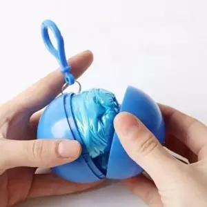 스타일일회용 캐리어블 방수코트 레인코트 비옷 캡슐 키체인-WFLEV4U