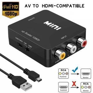 HD  RCA AV to 컨버터  어댑터 VCR DVD TV로 연결 USB 케이블 포함  컴포지트 CVBS
