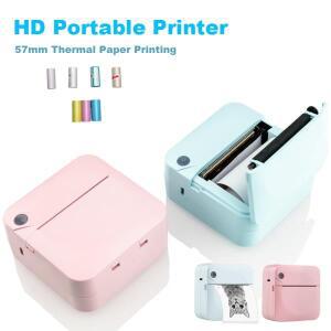 재미있는 인쇄 휴대용 열 자체 접착 스티커 포토 프린터 HD  블루투스 57*25mm 용품 전화 2d 라벨 메이커