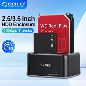 코 듀얼 베이 HDD 도킹 스테이션 10Gbps SATA to USB 3.2 어댑터 2.5/3.5 SSD 디스크 케이스 박스 하드 드