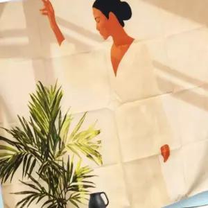 세모소 촬영장포스터 여성그림현수막 펜션꾸밈현수막 벽걸이천 사각 150X200CM 1개