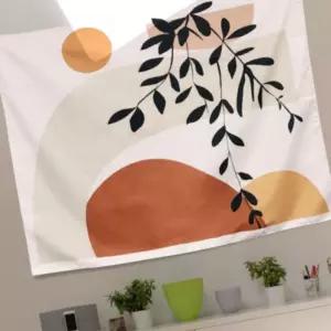 세모소 화장대벽배경 벽가림천 싱글살이벽수막 넝클일러스터 150X130CM 1개