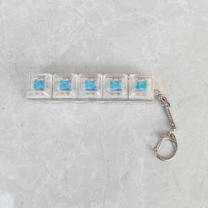 5키 기계식 키보드 축 테스터 LED 버튼 키체인 장난감 손가락