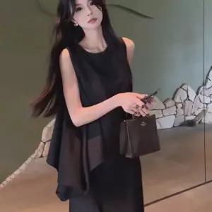 하객룩 돌잔치 와이드 통통녀코디 v넥 블랙 빅사이즈