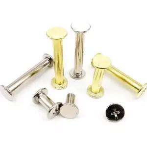 M5x5-50mm 골드은 탄소강 가죽 가방 벨트 사진 스크랩북 앨범 책 포스트 바인딩 시카고 나사 네일 리벳 볼
