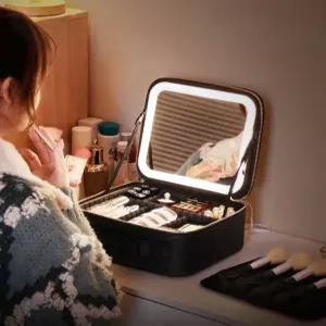 메이크업박스 LED 가방 거울 조명 대용량 화장품