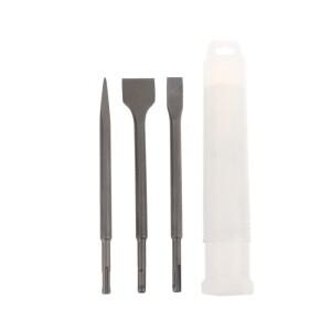 3피스 SDS-플러스 치즐 세트, 로터리 해머용 평면 스케일링 비트, 콘크리트, 석재, 벽돌 파쇄 및 드릴링 툴