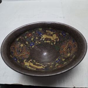 송대 희귀 철화 용비슈문 다완 지름14cm 단초마을 골동품/수집품/도자기