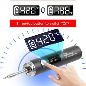 1400mAh USB 무선 충전식 전기 납땜 인두 빠른 충전 휴대용 수리 용접 도구