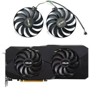 아수스 라데온 Rx 5700 Xt 듀얼 Evo Oc 비디오 아트 선풍기 T129215SU FDC10U12S9-C 95mm DC 12V 0.50A 4