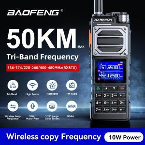 BAOFENG UV-25 워키 트라이 밴드 무선 복사 주파수 NOAA C타입 USB 충전기 햄 휴대용 장거리 양방향 라디오