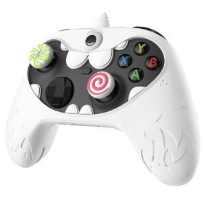 PlayVital MonoEye Monster Controller Skin for Series Case White Protection Cute with & Silicone 4 Caps Grip X/S - Stickers, Thumb Set, Xbox Full Anti-Slip Candy Cover