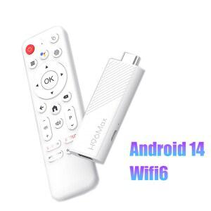스마트 TV 스틱 H96 MAX H313 미디어 0 WIFI6 안드로이드 14 쿼드 플레이어 BT5 음성 보조 코어