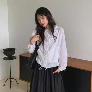 /옷자락 여자 베이직 루즈핏 바람막이 점퍼