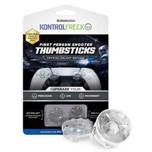 KontrolFreek FPS Freek 갤럭시 크리스탈, 플레이스테이션 및 하이 (PS4) 컨트롤러용 (PS5) 5 크리스탈 4 썸스틱 퍼포먼스 1개 라이즈 1개, 미드