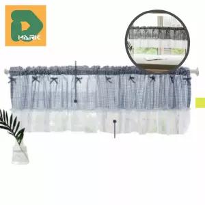 모던한 주방커튼 106x45cm 주방 분위기 인테리어 카페형 연출 패브릭 창문용 가림막커튼 블랙 용품 가리개