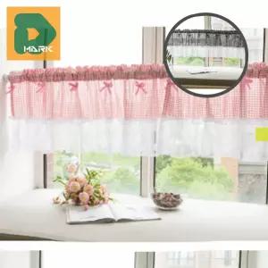내추럴 주방커튼 106x45cm 가림막커튼 패브릭 분위기 가리개 연출 주방 창문용 용품 인테리어 카페형 블루
