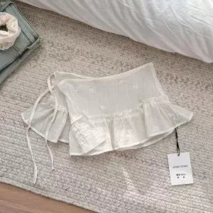 [하프클럽/]화이트 레이스 랩 스커트 롱스커트 여성