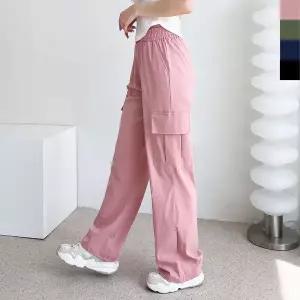 [하프클럽/]핑크 카고 와이드 팬츠 여자 카고바지 아이스바지