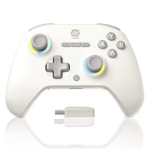 PeriphX Wireless PC Controller with 1000Hz Travel Lighting, 2.4G Rate, Tactile Triggers , Polling Joysticks, Triggers Long/Short Hall Switchable Turbo, Wired, and Macro, RGB Compatible Bluetooth