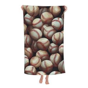 레트로 야구 패턴 수영장 게임 빠른 여행 건조 경량 비치 타월 극세사 대형 스포츠 수영