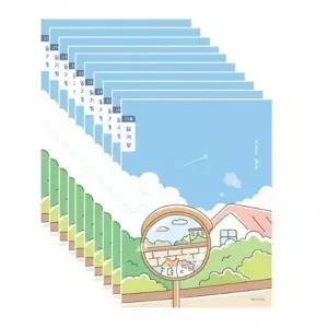 초등 3-6 좁은칸 일기장 A 종류랜덤 10권 1세트 줄눈 공책 노트 신학기