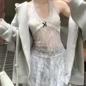 여성용 시스루 레이스 숏 미니 원피스 레이어드 이너 스커트