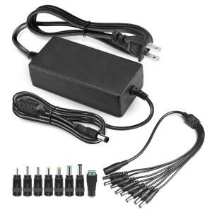 카메라 전원 공급 장치, CCTV 어댑터, 및 + 삼성, 8방향 DVR 스플리터 케이블 8 나이트 로렉스, 12V 앤크 5A 시스템용 아울, 포함 팁 DC 스완, 큐시, 감시