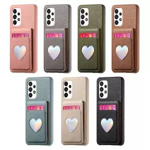 갤럭시S21울트라 케이스/G998 프리 리치 하트 홀로그램 거울 카드 케이스