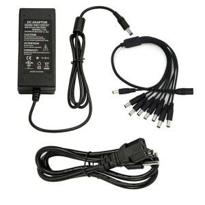 카메라 전원 어댑터 12V 5A W AHD 조명, 시스템, / 포함됨 장치, 케이블 스트립 목록에 공급 LED NVR 8방향 전력 CCTV UL 분할 TVI DVR