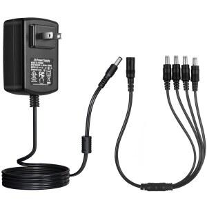 12V 2A 카메라 전원 공급 장치, NVR용 어댑터, 스플리터 카메라, 플러그, ROHS 케이블이 어댑터 상장 2.1MM AC 및 X UL 스트립, 라우터, 100-240V-DC 5.5MM 1~4개의 컨버터, 있는 12볼트 FCC DVR, LED CCTV