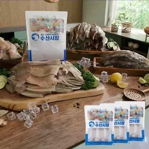 강경하 장인 수산시장 자연산 손질 통오징어 숙회 무침 덮밥 버터구이 간편 조리 냉동 오징어 13미