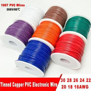 1007 PVC 전자 스풀 30awg 22 18 제품DIY 프로젝트자동차용 주석 도금 구리 와이어