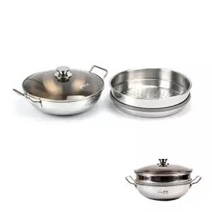 스텐 2단 양수 찜냄비 전골냄비 30cm 찜솥/찜기/만두/샤브샤브/국수