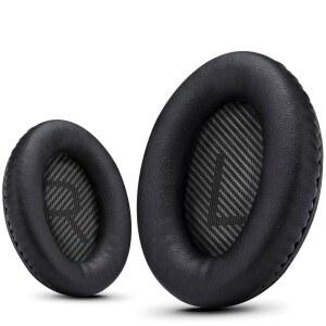 BOSE 헤드폰 이어패드용 프리미엄 이어패드 교체 QUIETCOMFORT 35 I / QC35 QC25 QC2 QC15 AE2I AE2W SOUNDTRUE & SOUNDLINK KRON KALPASMOS U2013 클래식 블랙 제공 VEG