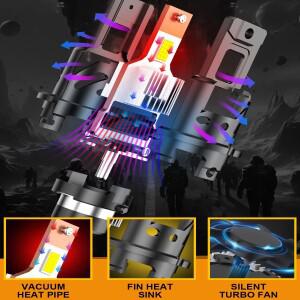 KATUR 2개입 D2S LED 자동차 헤드라이트 전구 주간 주행등 40000Lm 고출력 오류 없음 플러그 앤 플레이 캔