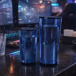 투명 블루 냉장 보관 물병 1L 1.5L 레몬워터병 냉장물보관