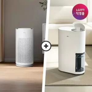 [LG전자 직영]LG 퓨리케어 공기청정기+제습기 세트 AS105GWJC+DQ154MWGA