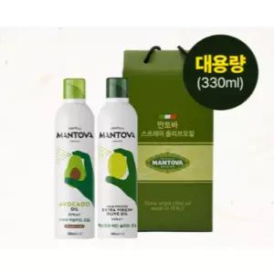 만토바 선물 세트 올리브오일 스프레이 330ml X 2입 BNS