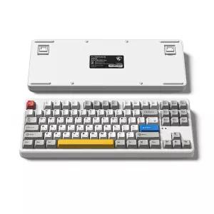 FL-ESPORTS NX87HE 유선 8K 래피드 트리거 자석축 키보드 네온 그레이, 레몬축