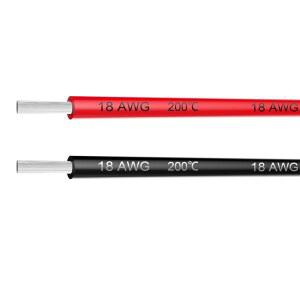 전기선 18 AWG 게이지 실리콘 와이어 후크업 케이블 20피트 [블랙 10피트 레드 10피트] - 부드럽고 유연한 150 가닥의 주석 구리선 고온 저항 0.08MM VRW